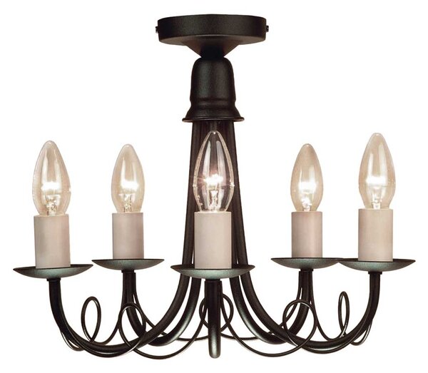 Elstead klasszikus csillár minster fekete elsmn5-black