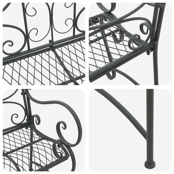 VidaXL Kerti pad 2 személyes 114 x 56,5 x 90 cm Acél