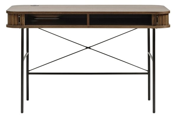 Íróasztal tölgyfa dekorral 60x120 cm Nola – Unique Furniture