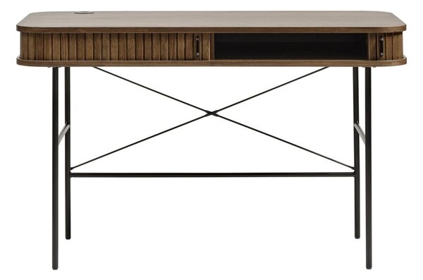 Íróasztal tölgyfa dekorral 60x120 cm Nola – Unique Furniture