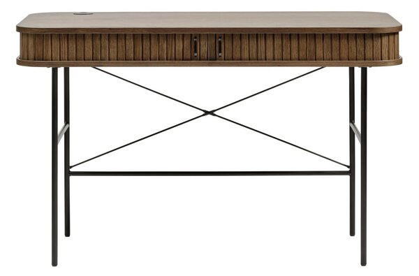 Íróasztal tölgyfa dekorral 60x120 cm Nola – Unique Furniture