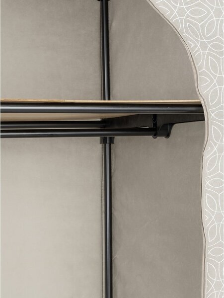 Bézs textil ruhásszekrény 90x160 cm Balance – Wenko