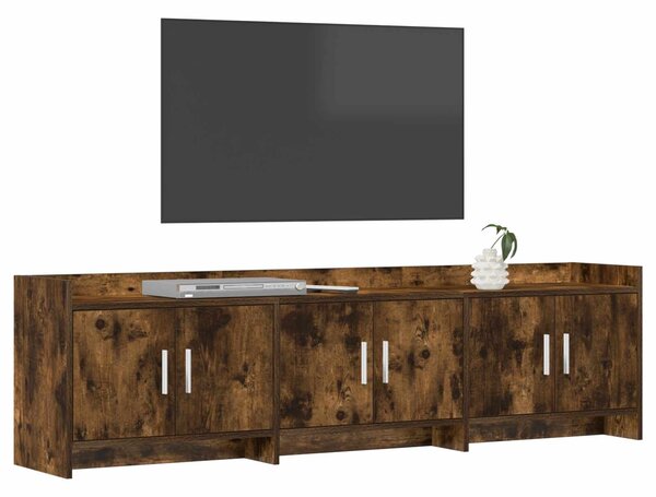 VidaXL TV szekrény 168 x 33 x 47 cm Füstös Tölgy Szerelt Fa
