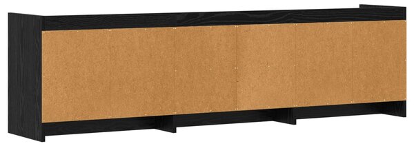 VidaXL TV szekrény 168 x 33 x 47 cm Fekete Tölgy Szerelt Fa