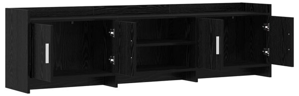 VidaXL TV szekrény 168 x 33 x 47 cm Fekete Tölgy Szerelt Fa