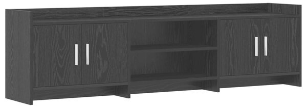 VidaXL TV szekrény 168 x 33 x 47 cm Fekete Tölgy Szerelt Fa