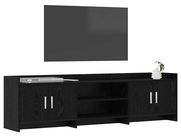 VidaXL TV szekrény 168 x 33 x 47 cm Fekete Tölgy Szerelt Fa