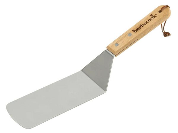 Barbecook BC-ACC-7125 rozsdamentes acél grill halforgató, fa nyél, 100% FSC, 37cm