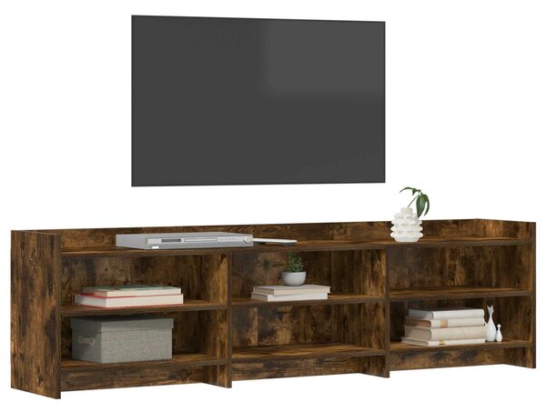 VidaXL TV szekrény 168 x 33 x 47 cm Füstös Tölgy Szerelt Fa