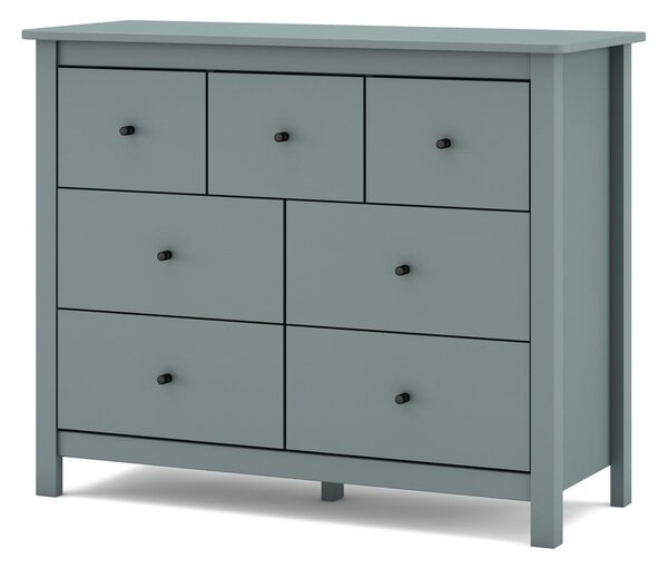 Zöldesszürke borovi fenyő alacsony komód 110x80 cm Misti – Marckeric