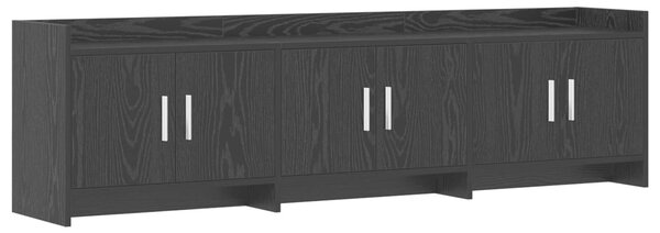 VidaXL TV szekrény 168 x 33 x 47 cm Fekete Tölgy Szerelt Fa