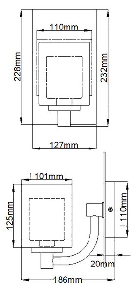 Quoizel modern fali lámpa kolt króm elsqz-kolt1-pc-bath IP44