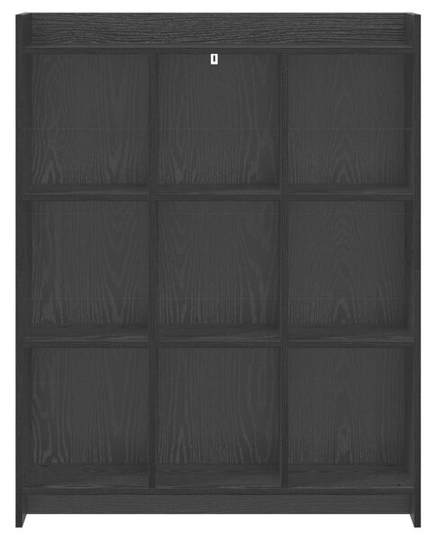 VidaXL Könyvszekrény Fekete Tölgy 87,5 x 30 x 111 cm Szerelt Fa