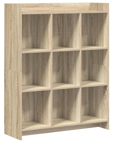 VidaXL Könyvszekrény Sonoma Tölgy 87,5 x 30 x 111 cm Szerelt Fa