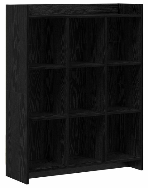 VidaXL Könyvszekrény Fekete Tölgy 87,5 x 30 x 111 cm Szerelt Fa