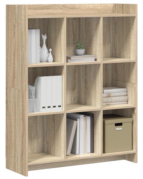 VidaXL Könyvszekrény Sonoma Tölgy 87,5 x 30 x 111 cm Szerelt Fa