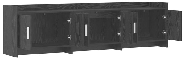 VidaXL TV szekrény 168 x 33 x 47 cm Fekete Tölgy Szerelt Fa