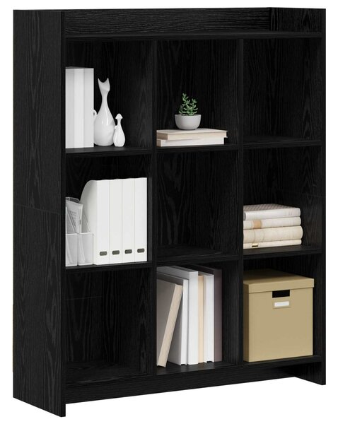 VidaXL Könyvszekrény Fekete Tölgy 87,5 x 30 x 111 cm Szerelt Fa