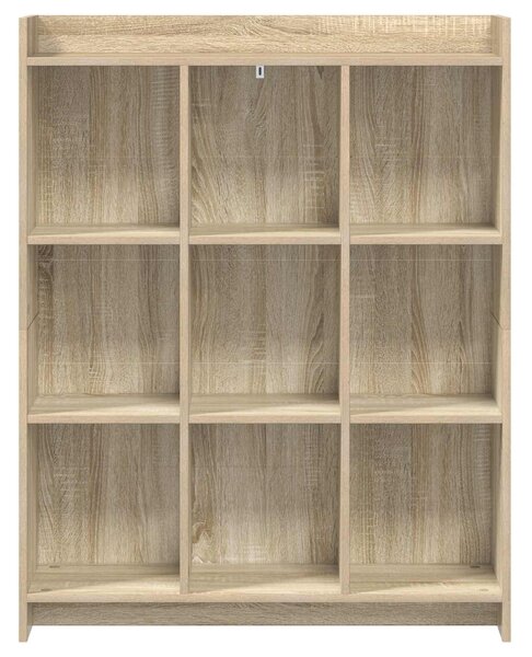 VidaXL Könyvszekrény Sonoma Tölgy 87,5 x 30 x 111 cm Szerelt Fa