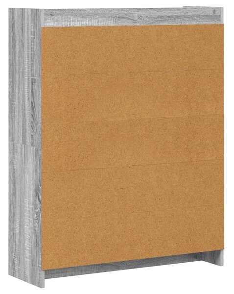 VidaXL Könyvszekrény Szürke Sonoma 87,5 x 30 x 111 cm Szerelt Fa