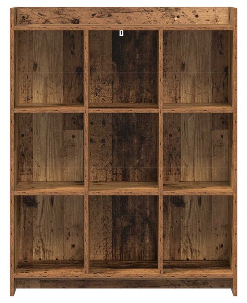 VidaXL Könyvszekrény Antik Fa 87,5 x 30 x 111 cm Szerelt Fa