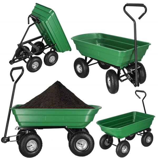 Springos Kézikocsi 250kg teherbírással - Zöld