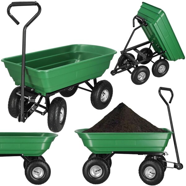 Springos Kézikocsi 250kg teherbírással - Zöld