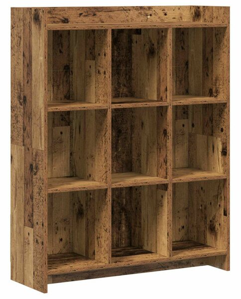 VidaXL Könyvszekrény Antik Fa 87,5 x 30 x 111 cm Szerelt Fa