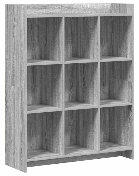 VidaXL Könyvszekrény Szürke Sonoma 87,5 x 30 x 111 cm Szerelt Fa