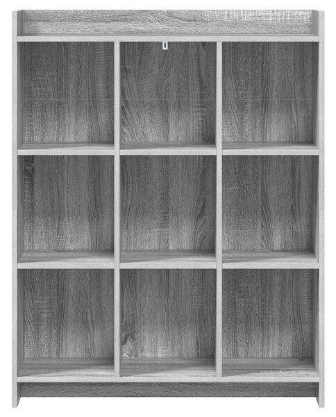 VidaXL Könyvszekrény Szürke Sonoma 87,5 x 30 x 111 cm Szerelt Fa
