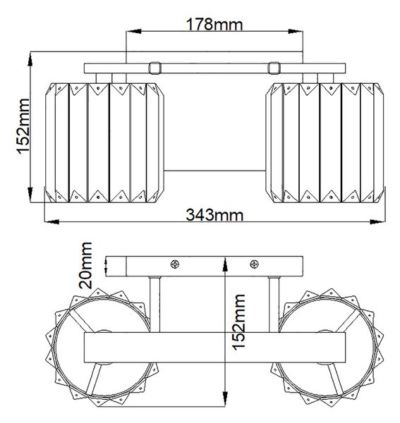 Quoizel glamour fali lámpa divine króm elsqzdivine2pcbath IP44