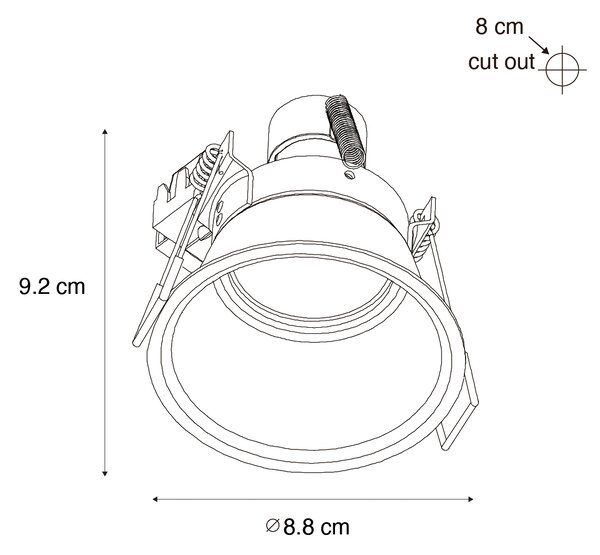 12 db-os beépíthető spotlámpa szett fehér GU10 50 mm IP44 - Dept