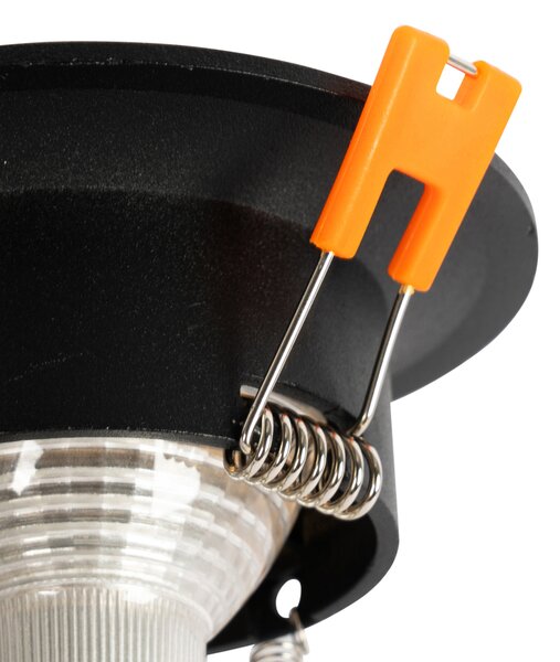 6 db fekete GU10 beépíthető spotlámpa szett 50 mm - Gijs
