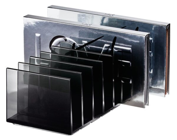 Matt fekete újrahasznosított műanyag fürdőszobai rendszerező kozmetikumokhoz Palette Station – iDesign