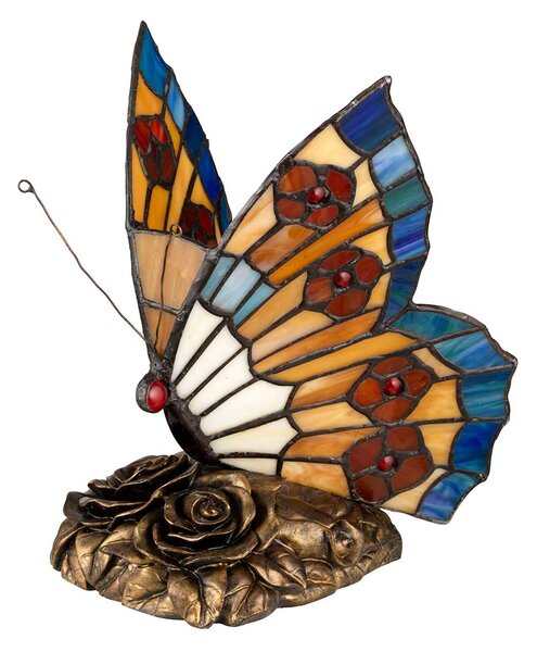 Quoizel tiffany asztali lámpa tiffany animal barna sokszínű elsqz-obutterfly-tl