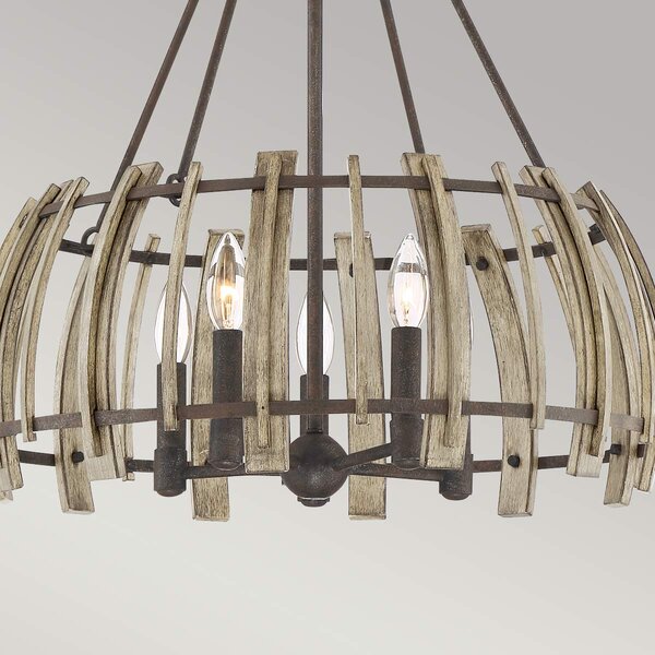 Quoizel loft függeszték wood hollow fekete falusias elsqz-wood-hollow-5p