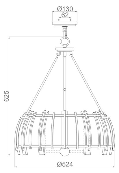 Quoizel loft függeszték wood hollow fekete falusias elsqz-wood-hollow-5p