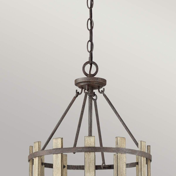 Quoizel loft függeszték wood hollow fekete falusias elsqz-wood-hollow-4p