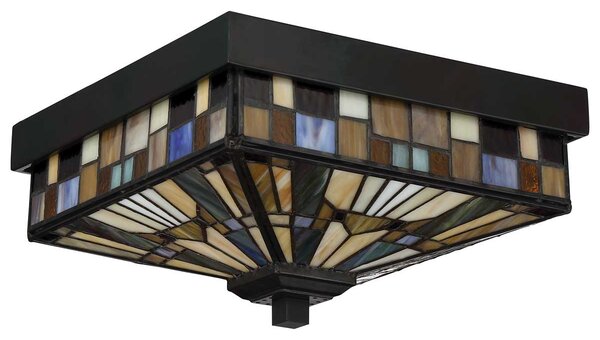 Quoizel klasszikus tiffany kültéri mennyezeti lámpa inglenook barna elsqz-inglenook-f IP44
