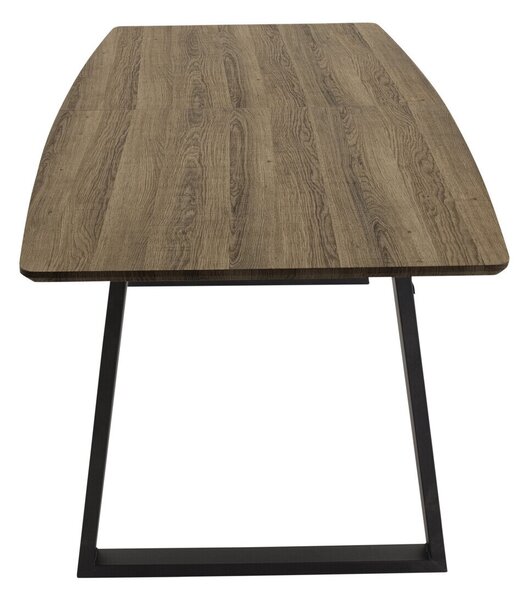 Asztal Dallas 172, 75x85cm, Fekete, Barna
