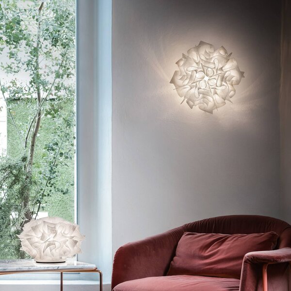 Slamp Veli Couture Medium lámpa feh. Ø53cm, dimmelhető, Fehér / opál, Nappali / Étkező, Műanyag, Dizájn