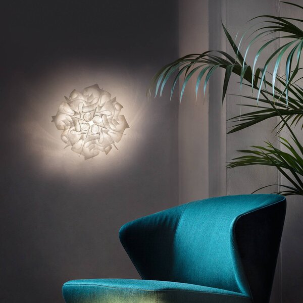 Slamp Veli Couture Medium lámpa feh. Ø53cm, dimmelhető, Fehér / opál, Nappali / Étkező, Műanyag, Dizájn