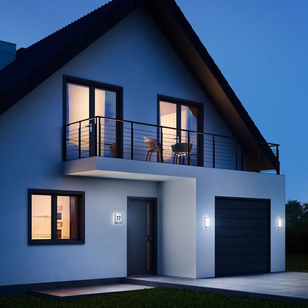 STEINEL L 240 S LED fali lámpa érzékelő, antracit, Fekete, Rozsdamentes acél, Modern