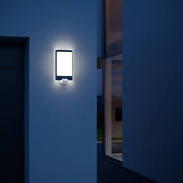 STEINEL L 240 S LED fali lámpa érzékelő, antracit, Fekete, Rozsdamentes acél, Modern