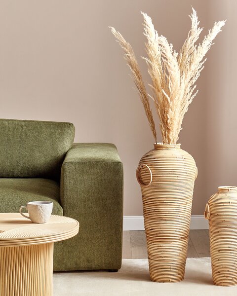Dekor váza ELATIA Rattan 70 cm Természetes