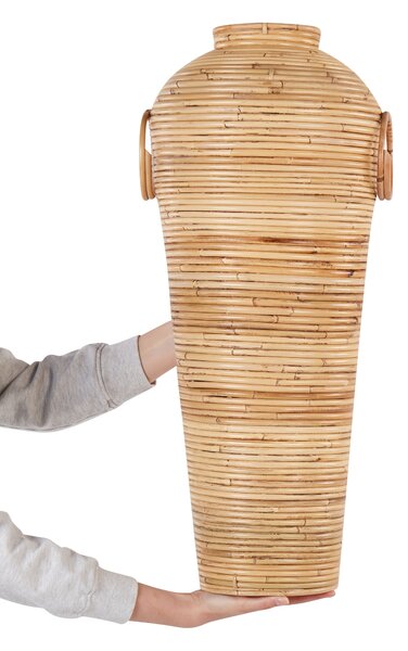 Dekor váza ELATIA Rattan 70 cm Természetes