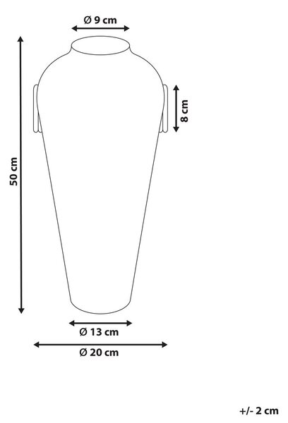 Dekor váza ELATIA Rattan 50 cm Természetes