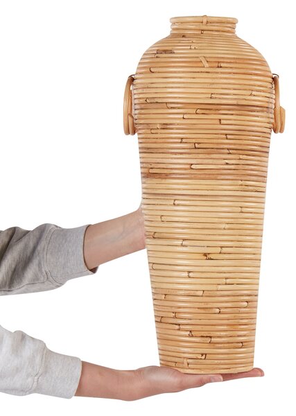 Dekor váza ELATIA Rattan 50 cm Természetes