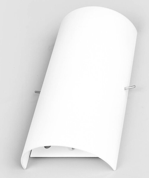 Lucande Sidra fali világítás, magasság 28 cm, üveg, félkör alakú, dimmelhető, Fehér / opál, Nappali / Étkező, Üveg, Modern