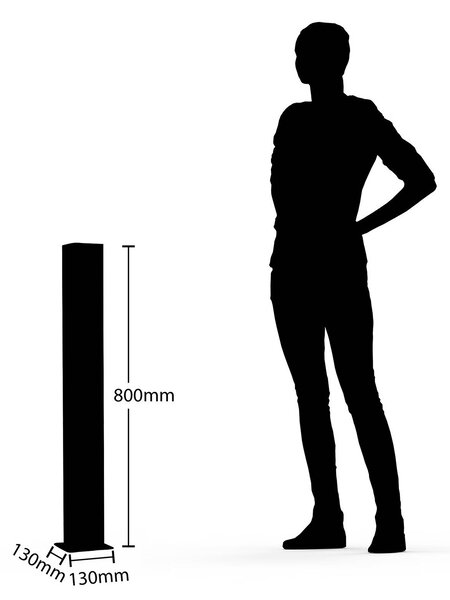 Lucande útvilágítás Fiola, 80 cm, antracit, IP54, dimmelhető, Fekete, Alumínium, Modern